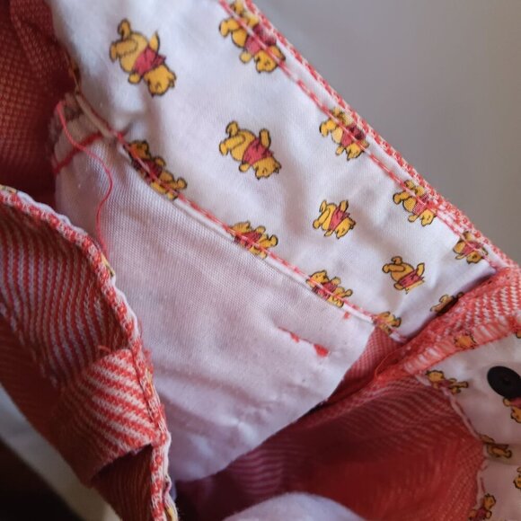 Vintage 1970's Girls sz 5 21x14 Polyester Bootcut Flare Jeans Winnie Pooh Sears - Picture 4 of 7